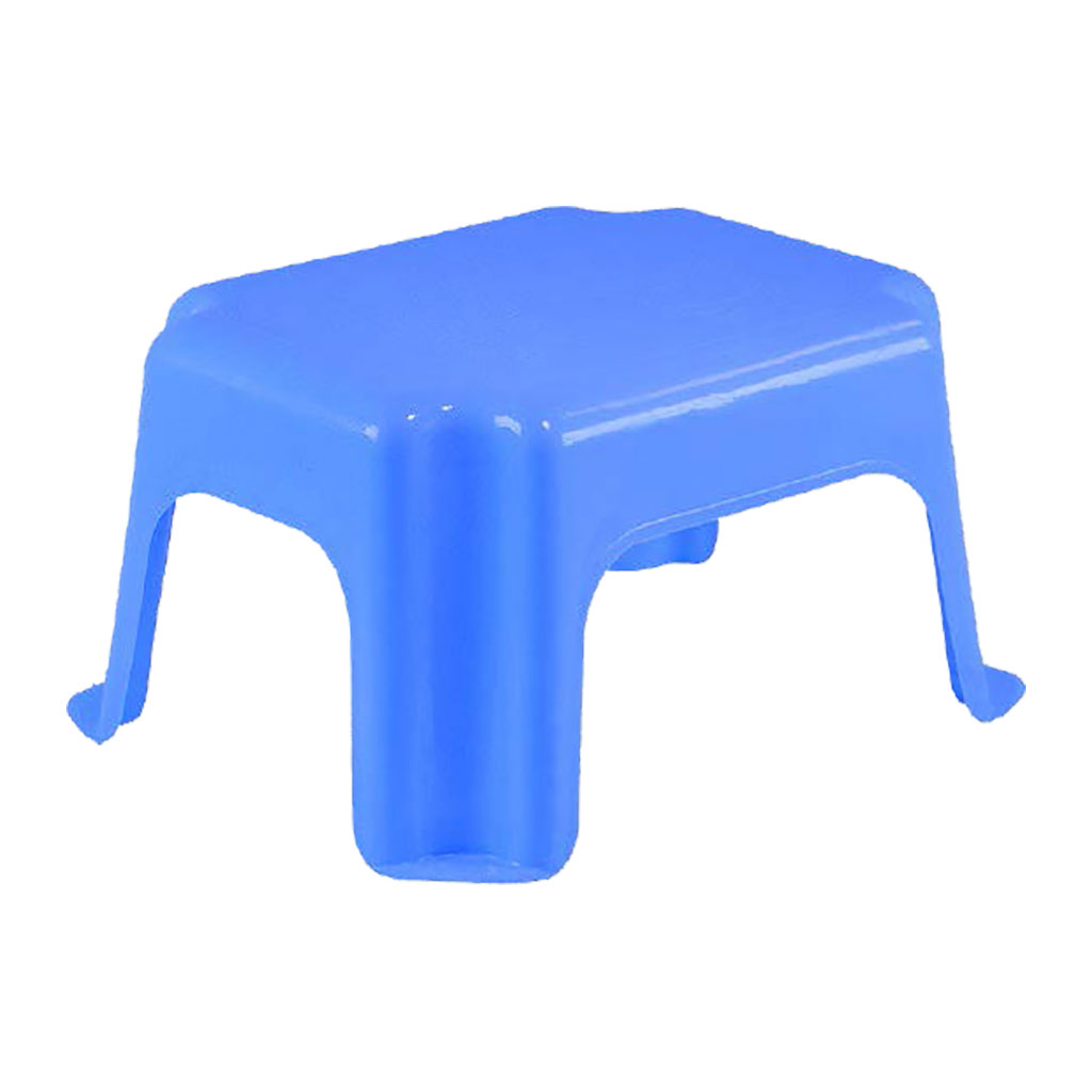 Plastic Bathroom Stool Blue Large Size