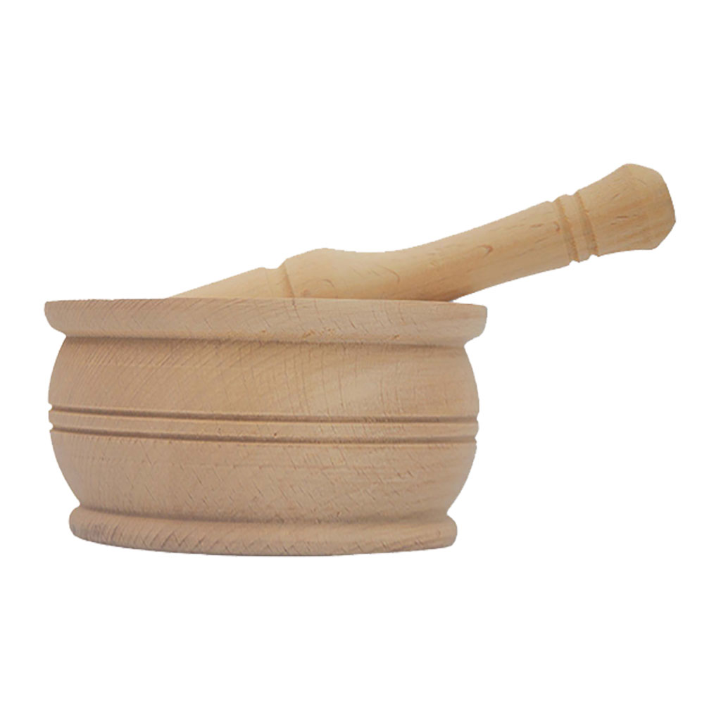 Plain Wooden Mortar 7 Cm