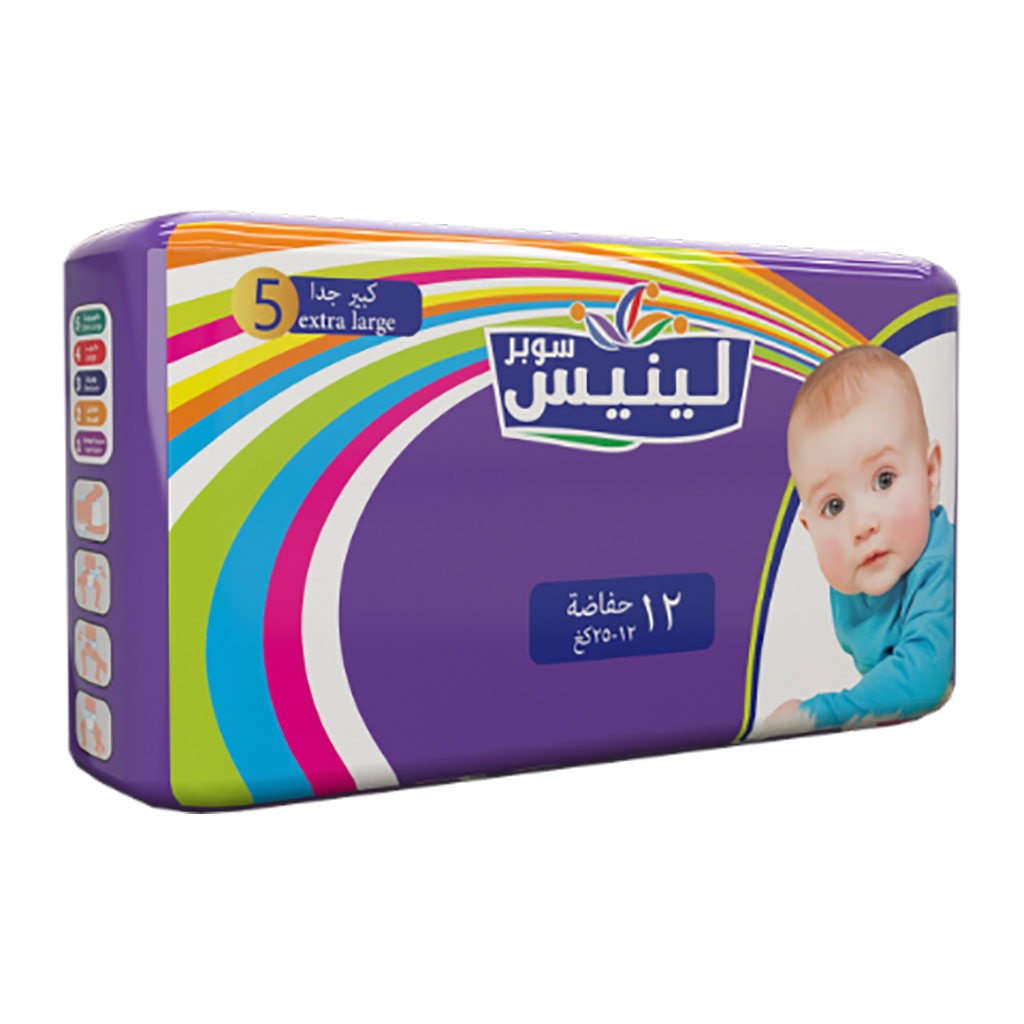 Super Leanness - Baby Diapers Extra Large 25-12 Kg 12 pcs