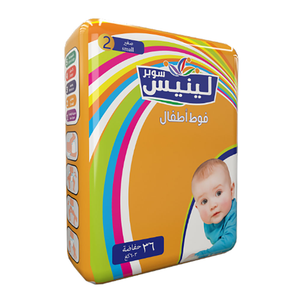 Super Leanness - Baby Diapers Economical  Small 3-6 Kg 36 pcs