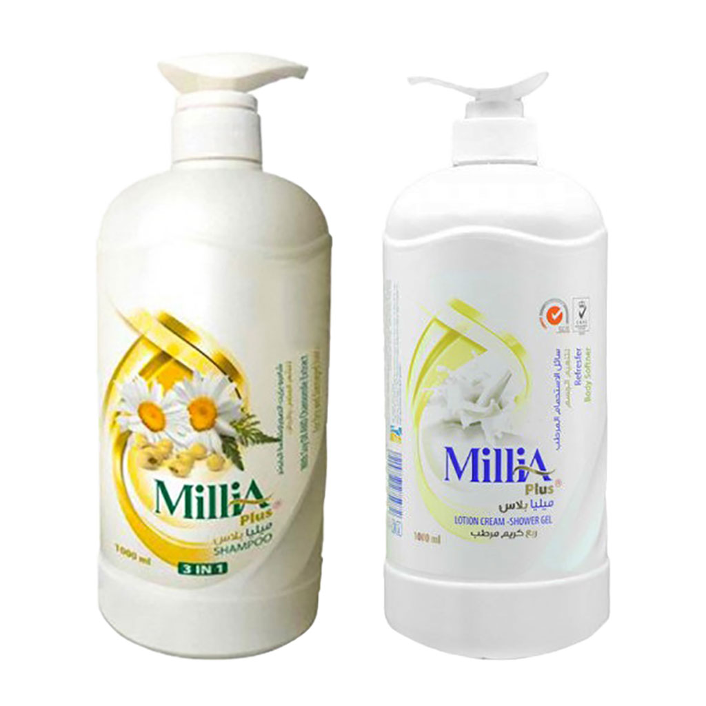 Millia Plus - Shampoo 1 Litres + Shower Liquid 1 Litres