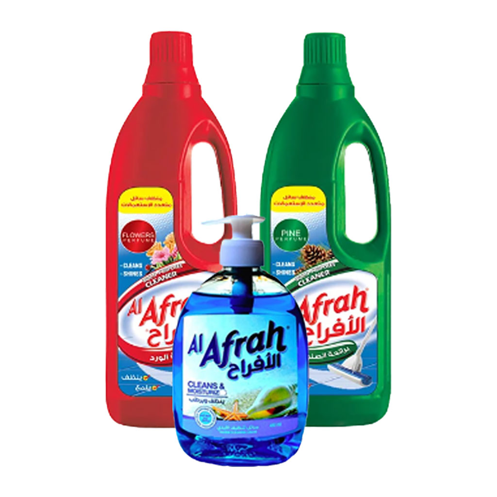 alAfrah - Surface Cleaner 2 pcs + Liquid Wash Hand 450 ml