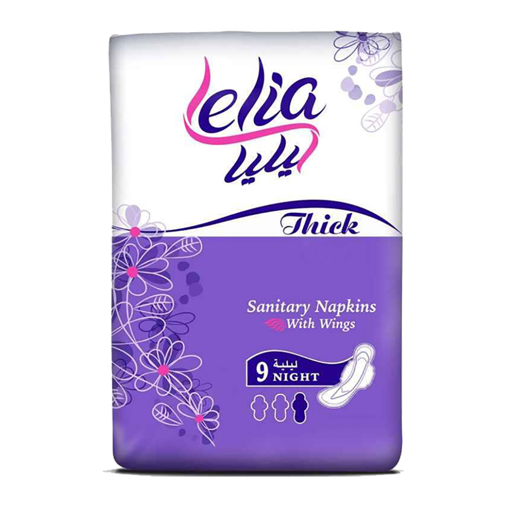 Lelia - Sanitary Napkins with Wings Thick Night 9 pcs