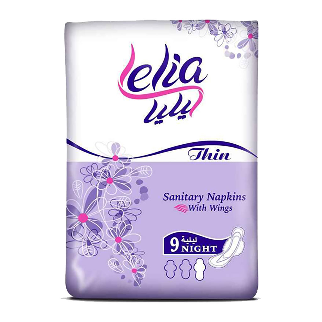 Lelia - Sanitary Napkins with Wings Thin Night 9 pcs