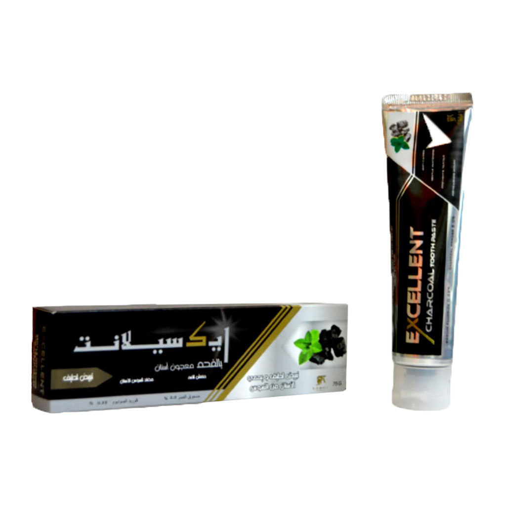 EXELLENT - Tooth Paste with Active Charcoal Whitening 75 Grams