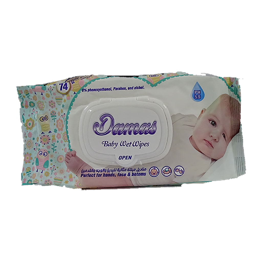 Damas - Baby Wet Wipes 74 Wipes