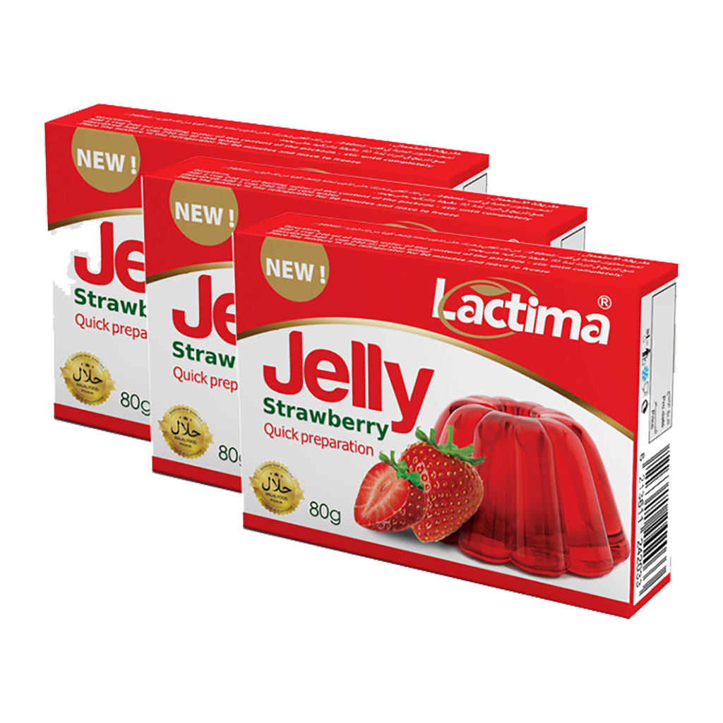 Lactima - jelly Strawberry Flavored 80 Grams 2 + 1 Free