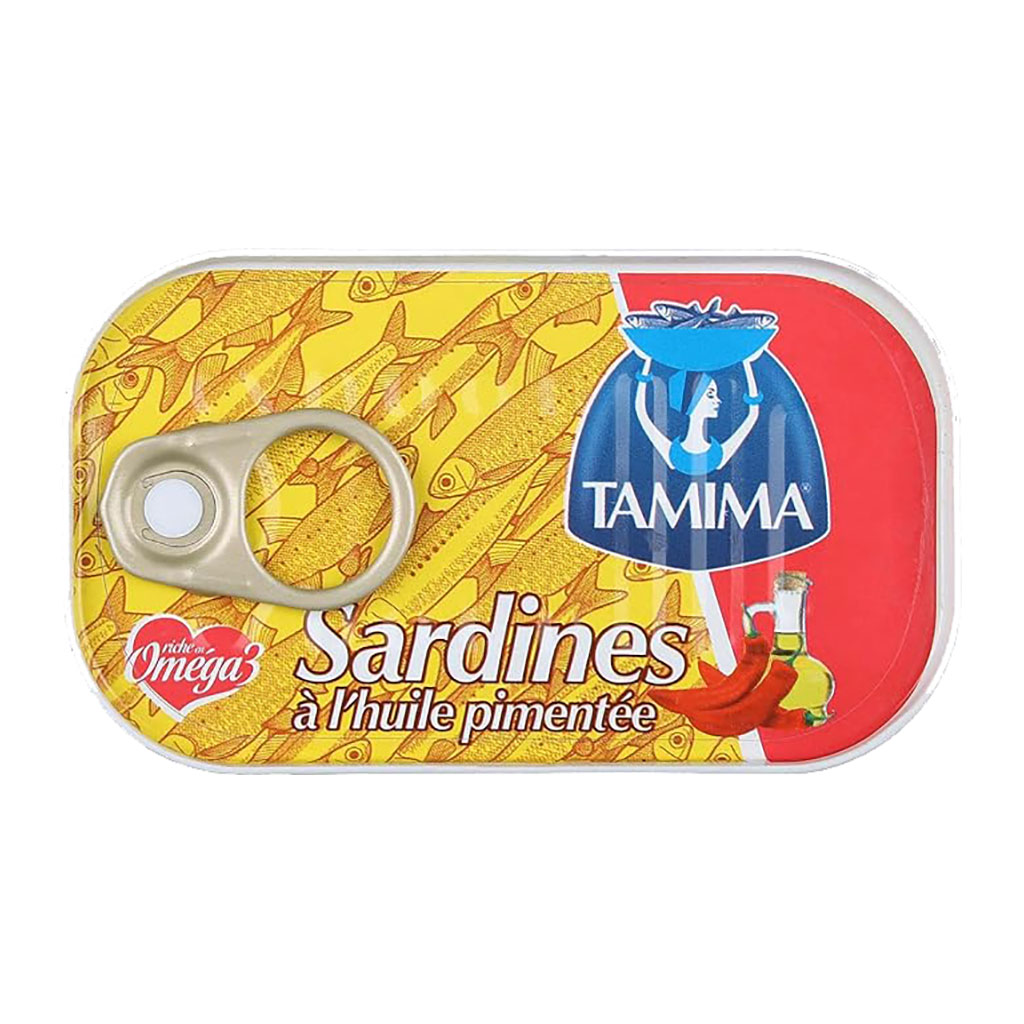 TAMIMA - Hot Moroccan Sardine in Vegetable Oil 125 Grams