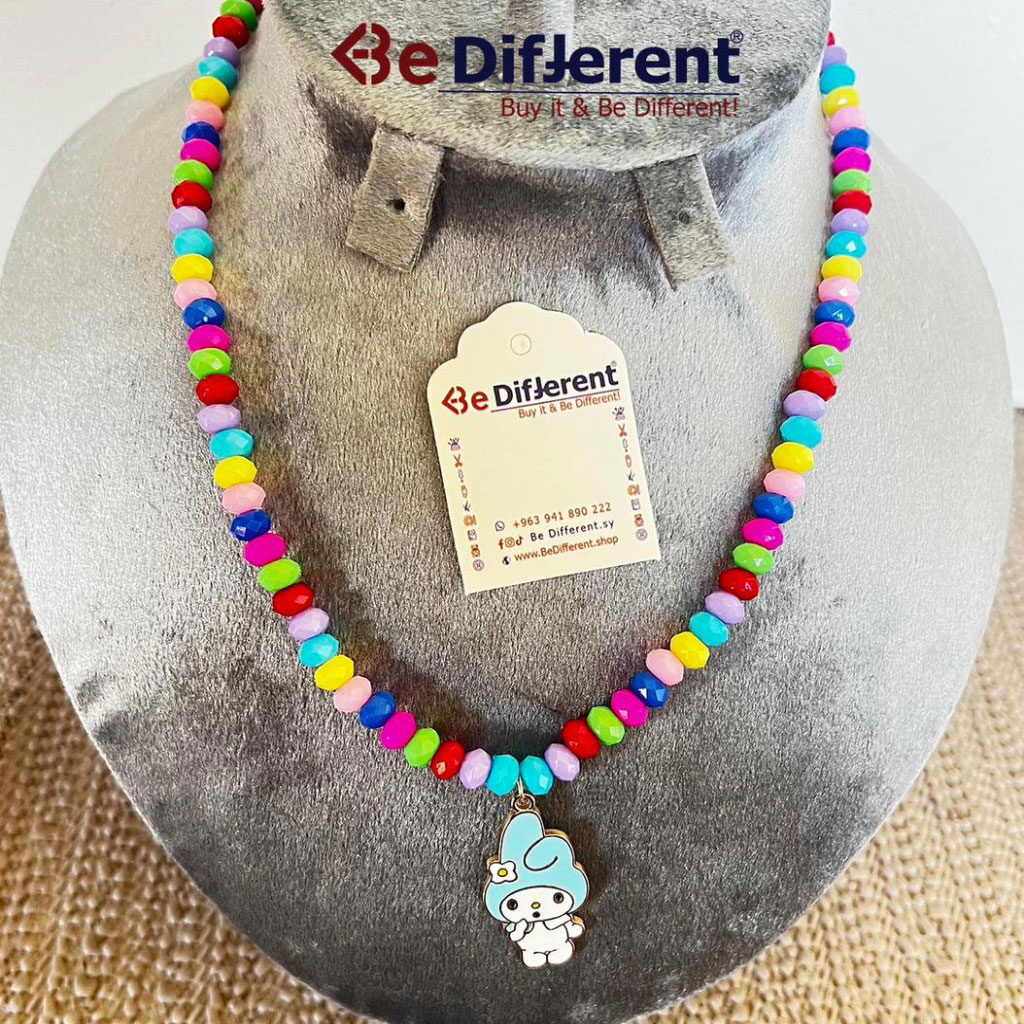 Be Different - Plastic Crystal Necklace Colorfull Rabbit