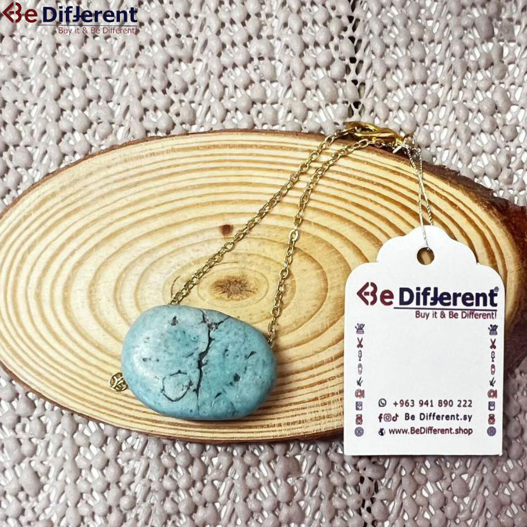 Be Different - Golden Steel Necklace Fayrouz Stone