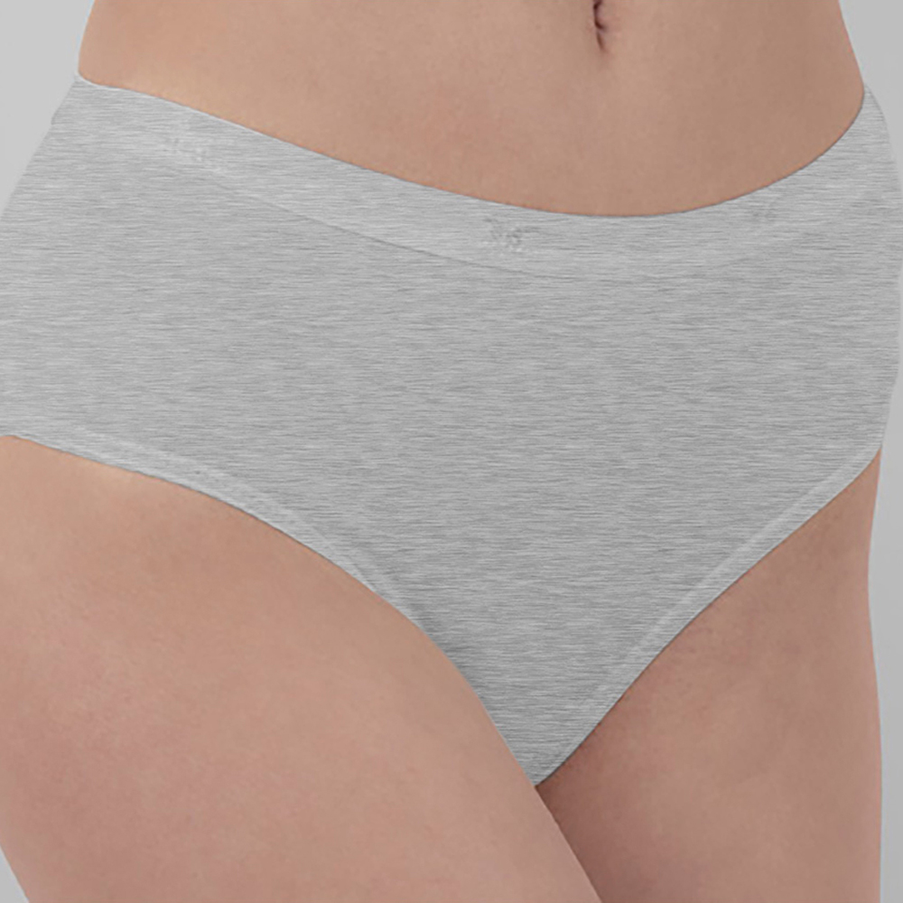 Women's Stretch Brief High Cut 85% Cotton 10% Polyster grey 609