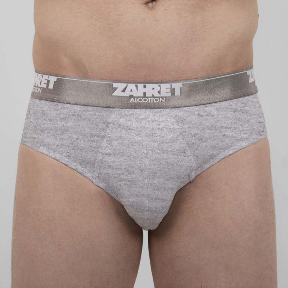 Men's Cotton Stretch Brief 85% Cotton 10% Polyster Grey 106