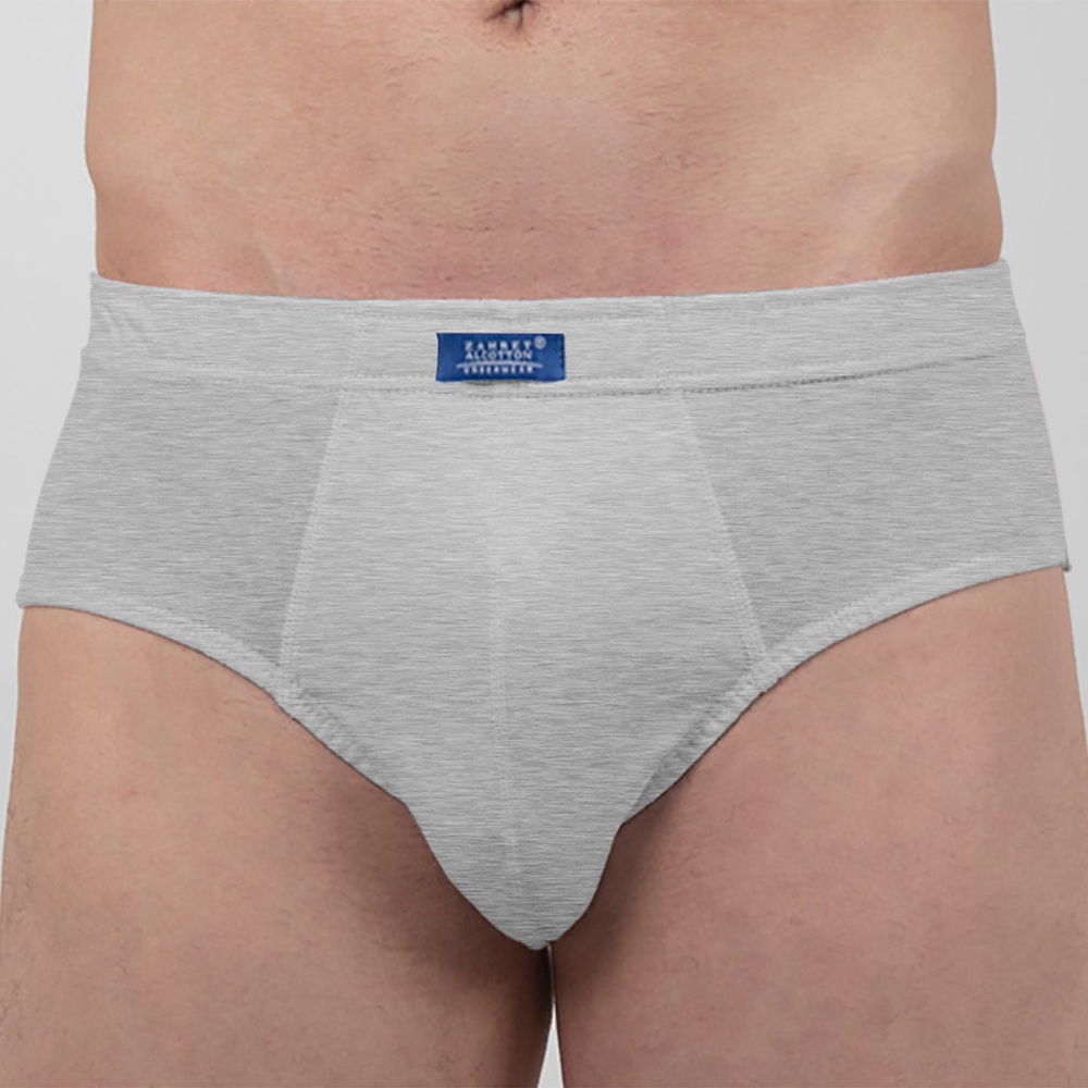 Men's Underwear Brief Single Jersey 90% Cotton 10% Polyester grey