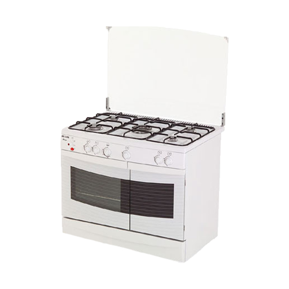 HiLife - Pratique Turbo Gas Range with Oven 5 Burners White P4W9C