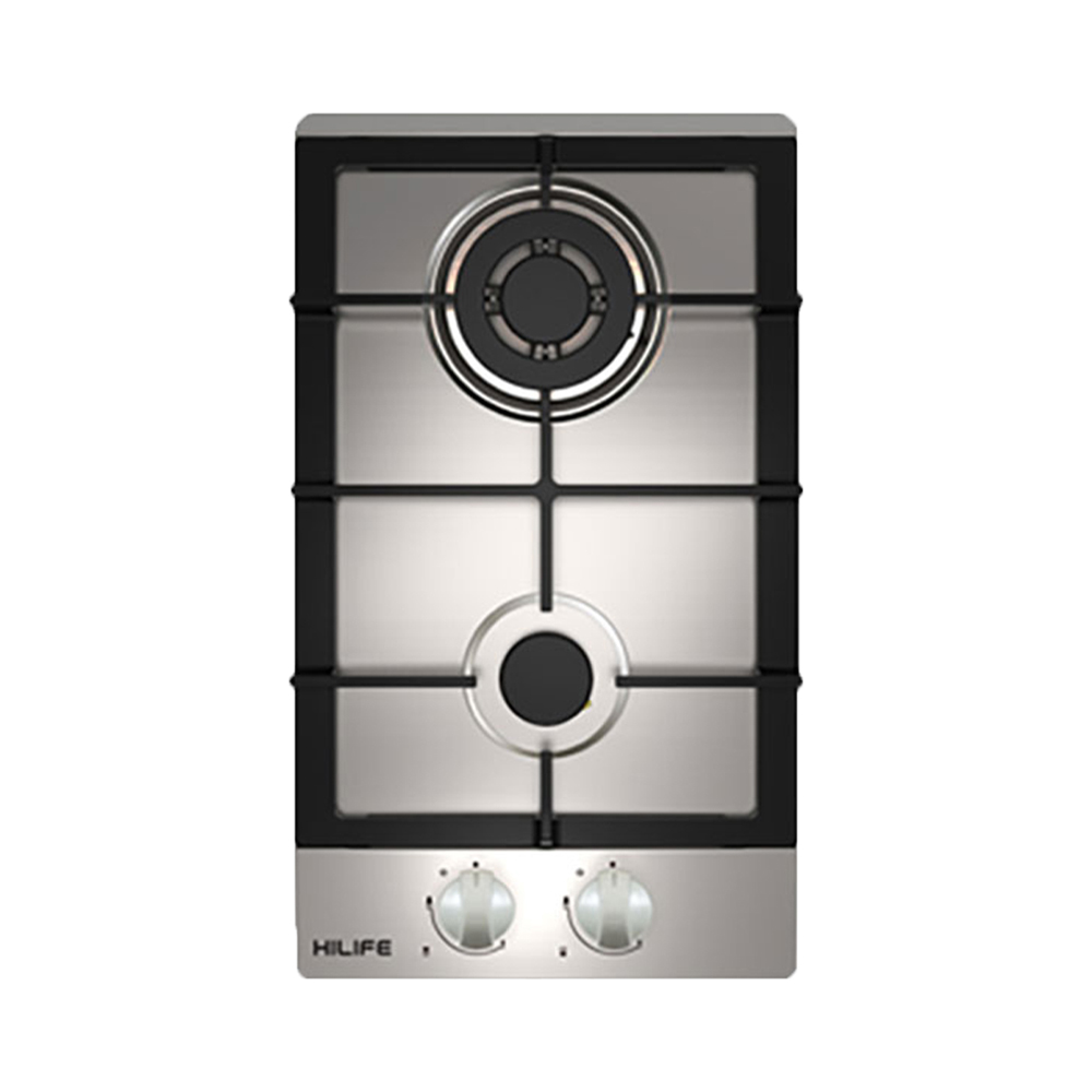 HiLife - Built-in Hob 30cm 2 Gas Burners Stainless HL31G-1T-X-H