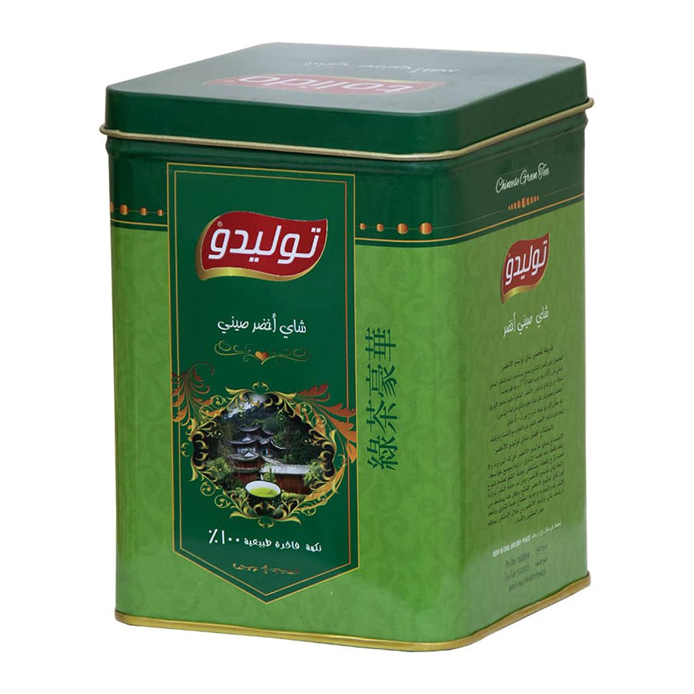 توليدو - شاي اخضر صيني فاخر علبة معدن
