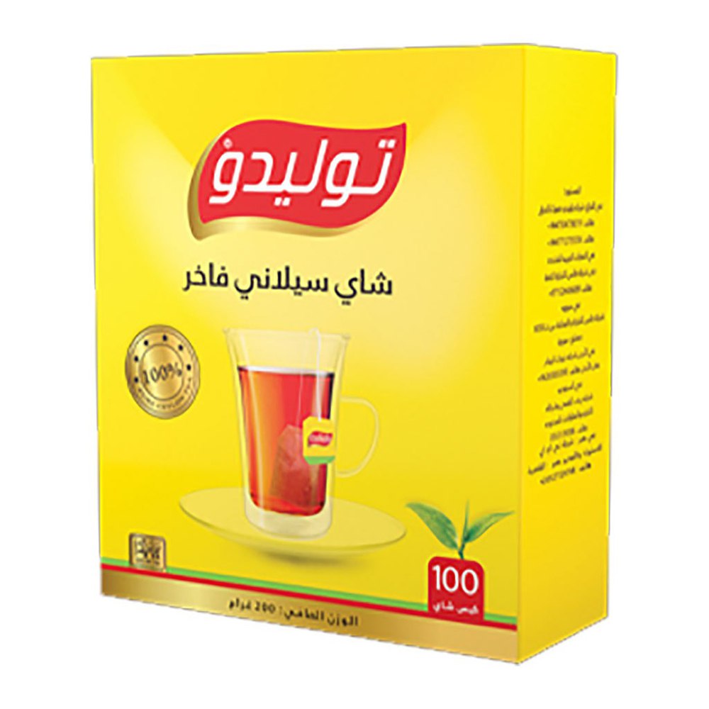 توليدو - شاي سيلاني فاخر 100 ظرف