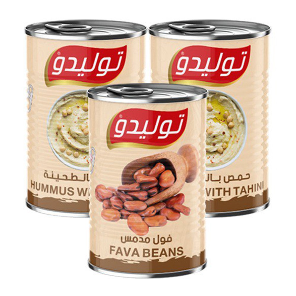 tolido - Hummus With Tahina 2 Pack + Beans