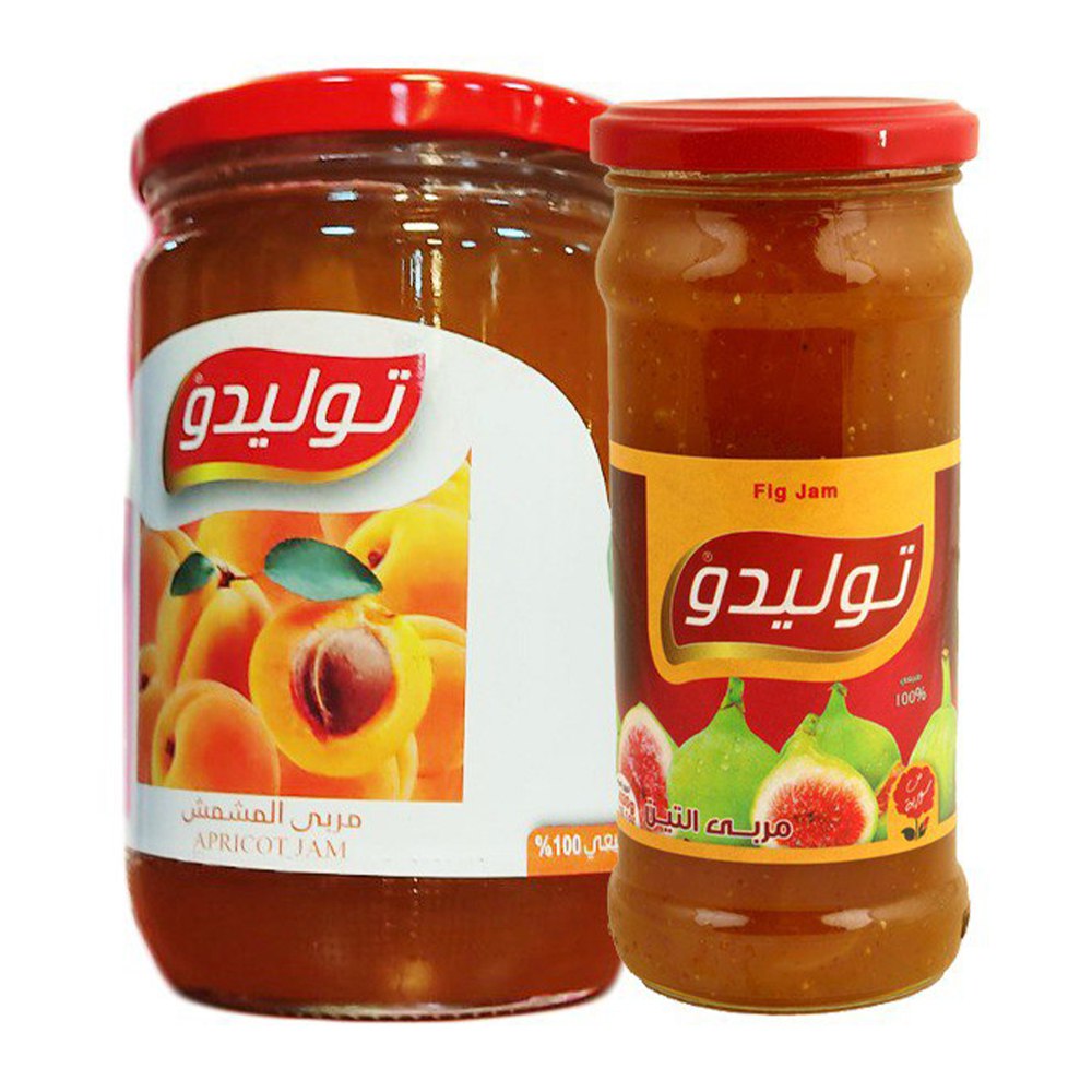 توليدوا - مربى المشمش 800 غرام  + مربى التين 430 غرام