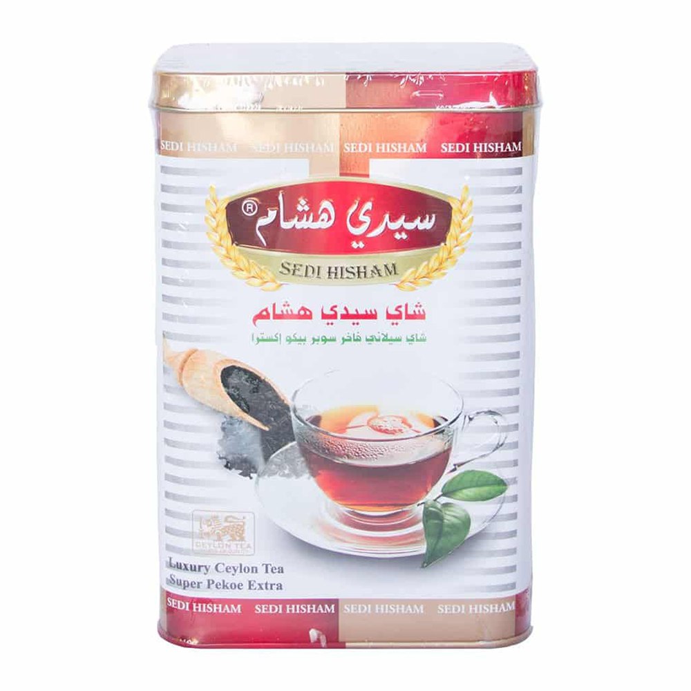 سيدي هشام - شاي سيلاني فاخر سوبر بيكو إكسترا علبة معدن 400 غرام